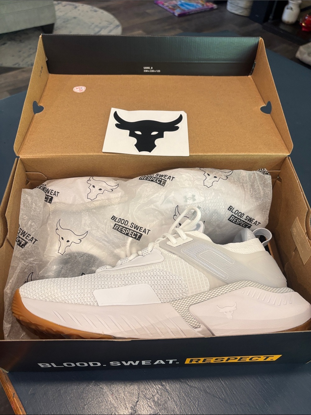 Under Armour White HOVR Training Sneakers - Picture 6 of 7